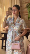 Soft Linen Vibrant Printed Dress – Modest & Light Summer Wear