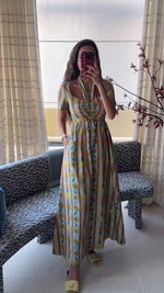 Checked Linen Dress