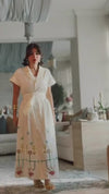 Ivory Bloom Linen Dress