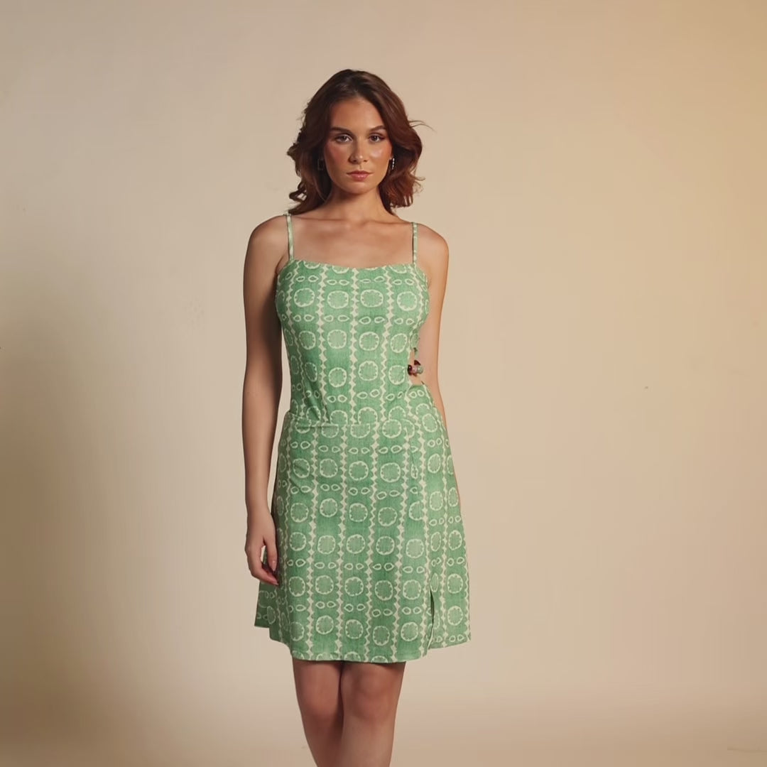 The Beaded Cutout Swim Set – Pistachio Print