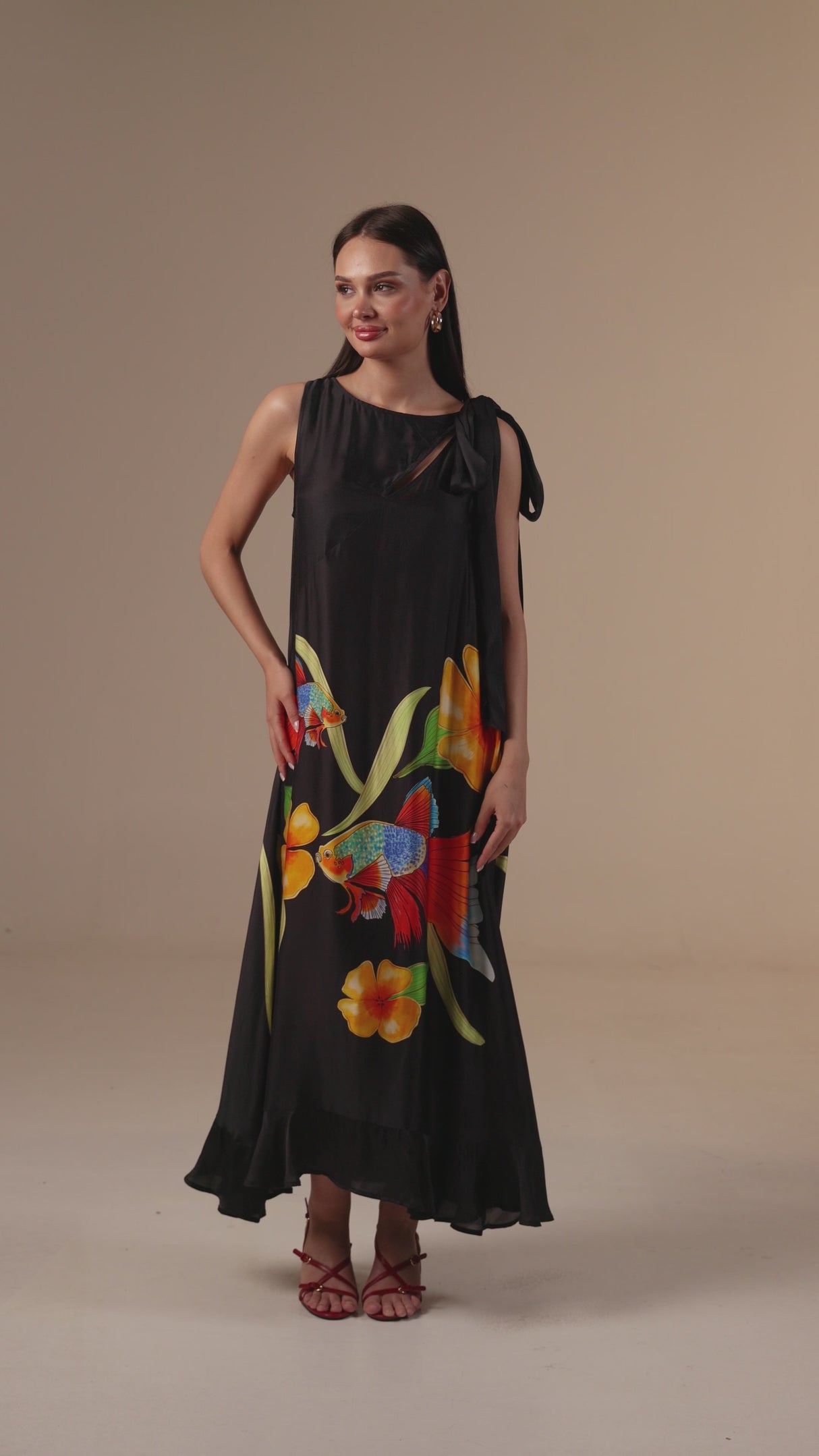 Floral Fish Maxi Dress