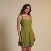 Olive Glow one-piece Swim Dress
