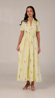 Lightweight Linen Dress with Vibrant Summery Print