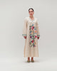 Soft Melon Linen Kaftan with Hand Embellishments and Scalloped Edges