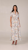 Soft Linen Vibrant Printed Dress – Modest & Light Summer Wear