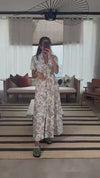 Soft Linen Vibrant Printed Dress – Modest & Light Summer Wear