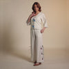 White Hand Beaded Fish Decorated Cotton Set