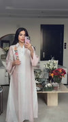 قفطان ماكسي بتطريز زهري يدوي