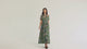 Botanical Green Linen Dress