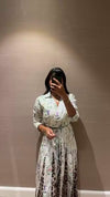 Floral & Leopard Linen Shirt Dress with Braided Beaded Belt