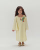 Loose Eyelet Cotton Kids Dress with Handmade Beaded & Sequin Embellishments