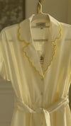 Ivory Bloom Linen Dress