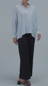 Classic Light Blue Striped Shirt