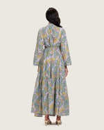 Printed Maxi Wrap dress with Tie Waist & Tassels - Noētic