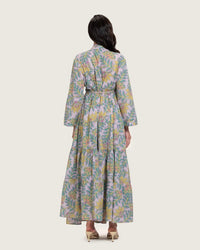 Printed Maxi Wrap dress with Tie Waist & Tassels - Noētic