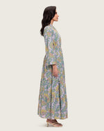 Printed Maxi Wrap dress with Tie Waist & Tassels - Noētic