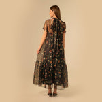 Printed sheer soft organza dress - Noētic