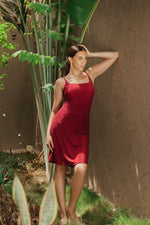 Red Shimmery Two-Piece Swim Set - Noētic