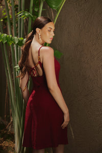 Red Shimmery Two-Piece Swim Set - Noētic