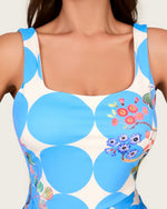 Riviera Print One-Piece Swimsuit with Fringed Wrap Skirt Cover-Up - Noētic
