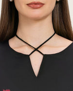 Satin Black Botanical Printed Kaftan - Noētic