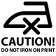 Do not iron directly on the print