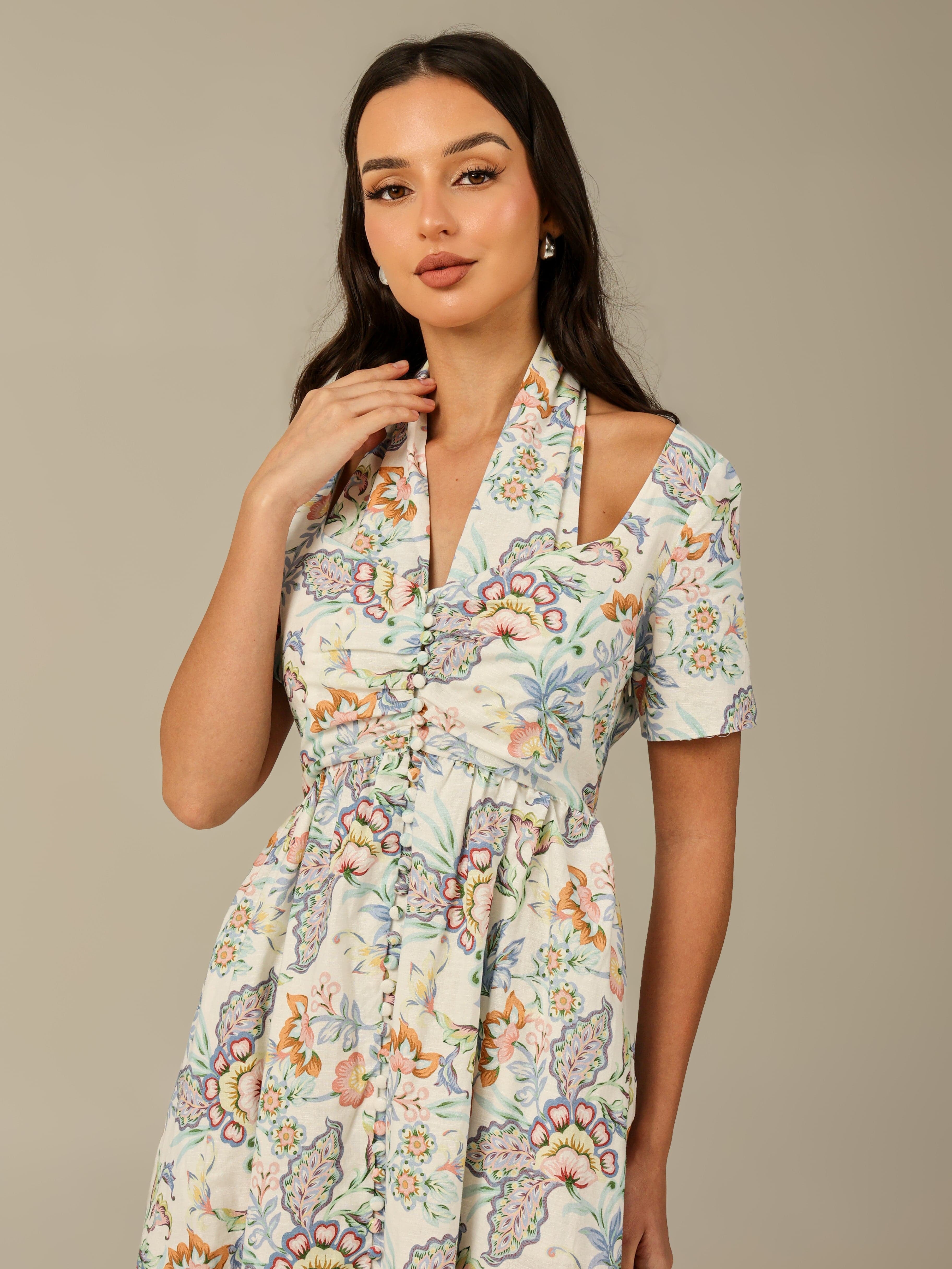 linen modest dress The Modest Linen Maxi Dress for Summer