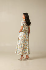 Soft Linen Vibrant Printed Dress – Modest & Light Summer Wear - Noētic