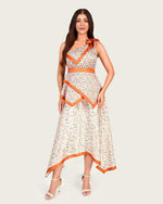 Statement Satin One-Shoulder Dress with Artistic Print & Bow Detail - Noētic