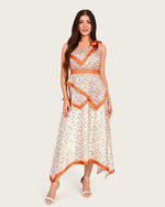 Statement Satin One-Shoulder Dress with Artistic Print & Bow Detail - Noētic