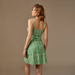 The Beaded Cutout two-piece Swim Set – Pistachio Print - Noētic