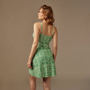 The Beaded Cutout two-piece Swim Set – Pistachio Print - Noētic