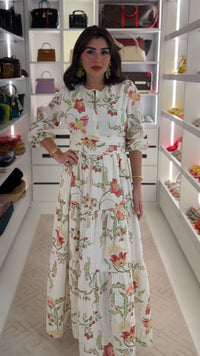Timeless Modest Floral Printed Dress - Noētic