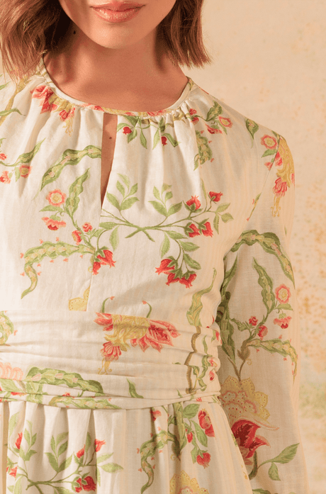 Timeless Modest Floral Printed Dress - Noētic