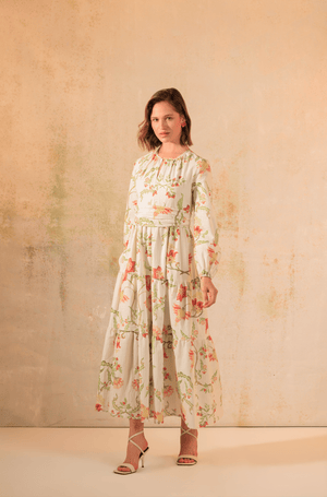 Timeless Modest Floral Printed Dress - Noētic