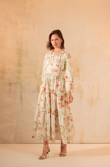 Timeless Modest Floral Printed Dress - Noētic