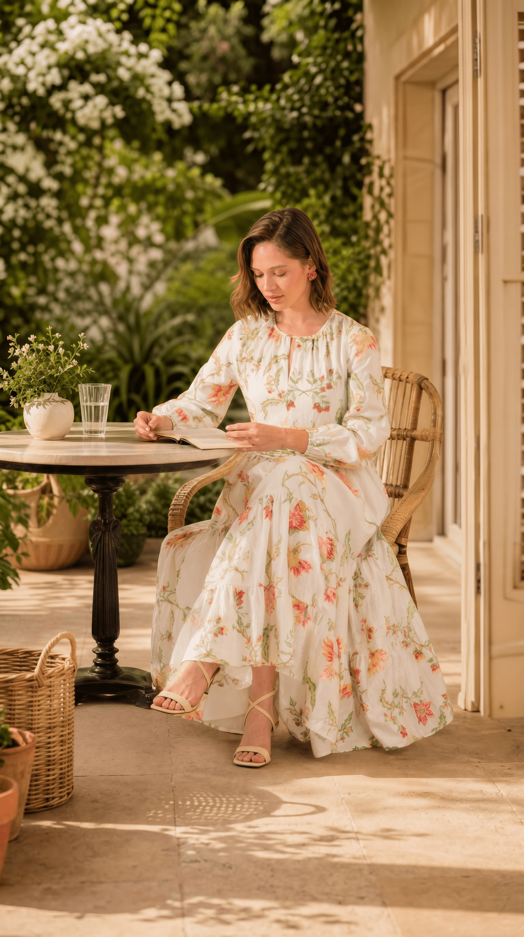 Timeless Modest Floral Printed Dress - Noētic