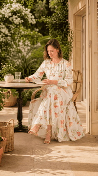Timeless Modest Floral Printed Dress - Noētic