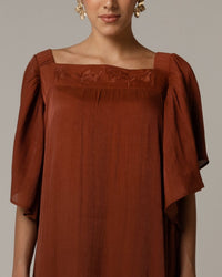Tonal Embroidered Maxi Dress - Noētic
