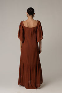 Tonal Embroidered Maxi Dress - Noētic