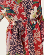 Tropical Bloom Chiffon Wrap Cover-Up Dress - Noētic