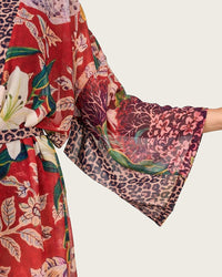 Tropical Bloom Chiffon Wrap Cover-Up Dress - Noētic
