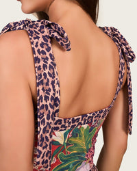 Tropical Leopard Swimsuit Set with Skirt Cover-Up - Noētic