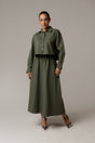 Twill Shirt & Skirt Set - Green - Noētic