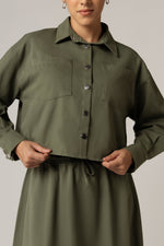 Twill Shirt & Skirt Set - Green - Noētic