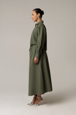 Twill Shirt & Skirt Set - Green - Noētic