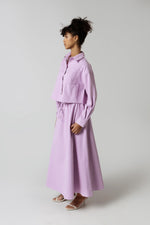 Twill Shirt & Skirt Set - Purple - Noētic