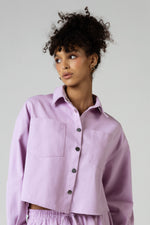 Twill Shirt & Skirt Set - Purple - Noētic