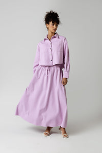 Twill Shirt & Skirt Set - Purple - Noētic
