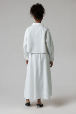 Twill Shirt & Skirt Set - White - Noētic
